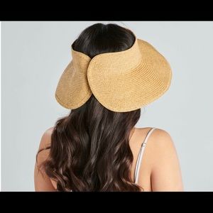 San Diego Hat Company's Signature Women's Ultrabraid Large Brim Visor in COFFEE